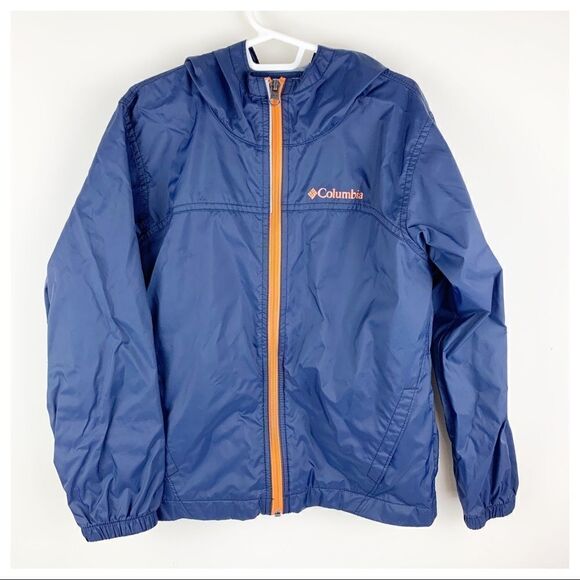 Columbia Blue and Orange Kids Glennaker Windbreaker Sz S EUC - Picture 1 of 11